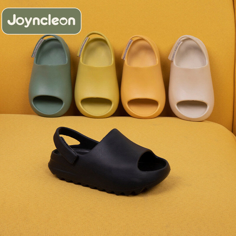 JoynCleon Children's shoes summer fish mouth sandals and slippers Velcro baby beach children's slippers ราคา 217 บาท*ส่งฟรี