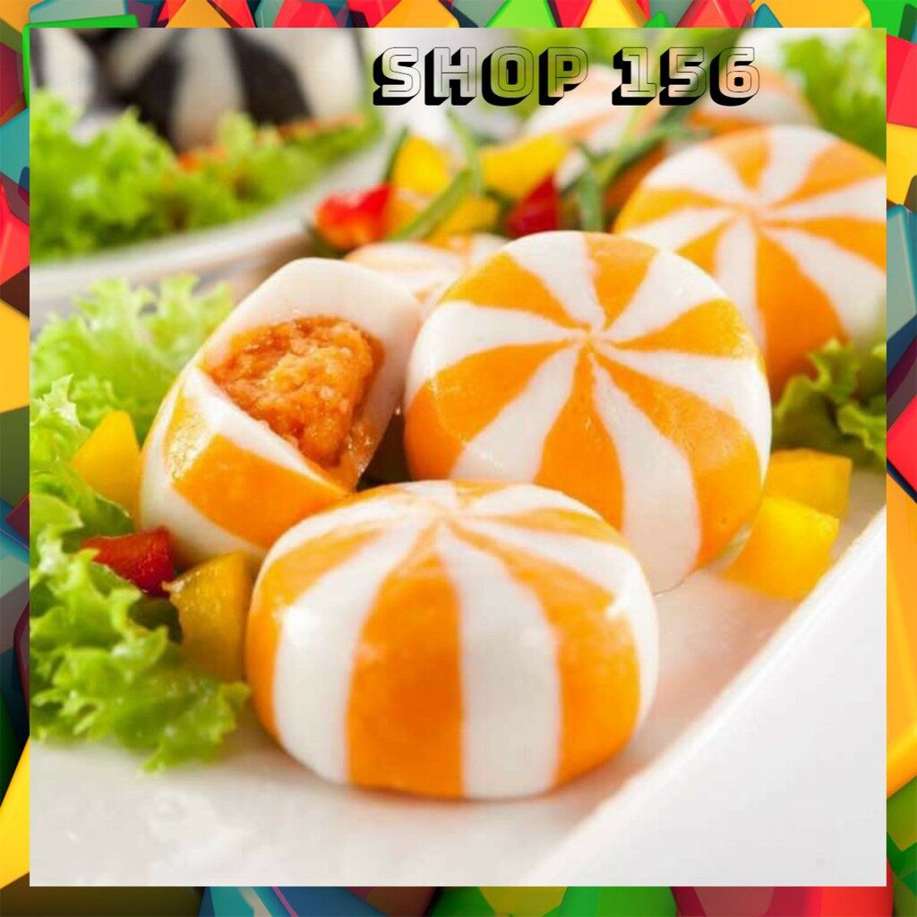 Viên Hải Sản Vị Tôm Nhân Trứng Cá (Loại Cao Cấp Màu Cam) - Viên Thả Lẩu Malaysia - 1kg