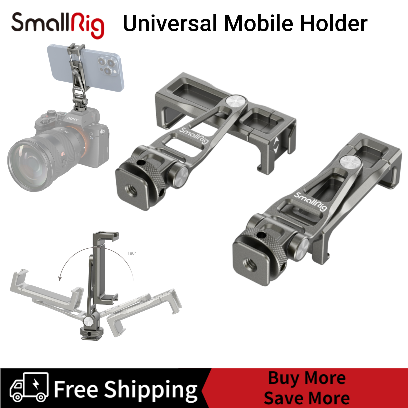 SmallRig Tripod cho máy ảnh Chân đỡ điện thoại Phụ kiện máy ảnh phổ biến Tripop Nhôm 3559