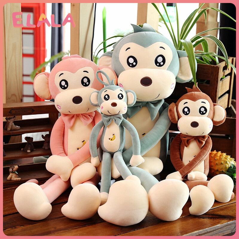 Cute Đồ Chơi Khỉ Bằng Vải Nhung Lông, Gối Búp Bê Đôi Búp Bê Lớn Búp Bê Ngủ Cho Bé Gái, Siêu Mềm Mại Và Dễ Thương