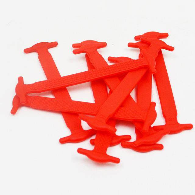 16 cái/lô Dây giày Silicone Giày đàn hồi dây giày Dây giày không buộc đặc biệt cho nam nữ viền cao su 13 màu