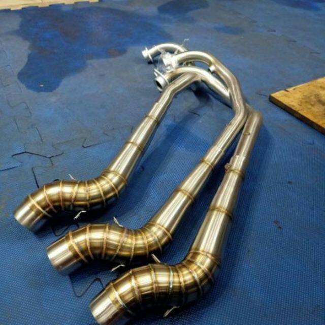 Cổ pô 2 khúc Cổ 2 khúc inox 304 gắn Winner ex150 Sirius Raider Satria Wave Dream..  Inox 304