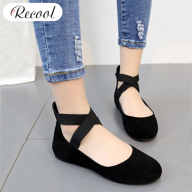 Recool Women Elastic Cross Strap Slip 