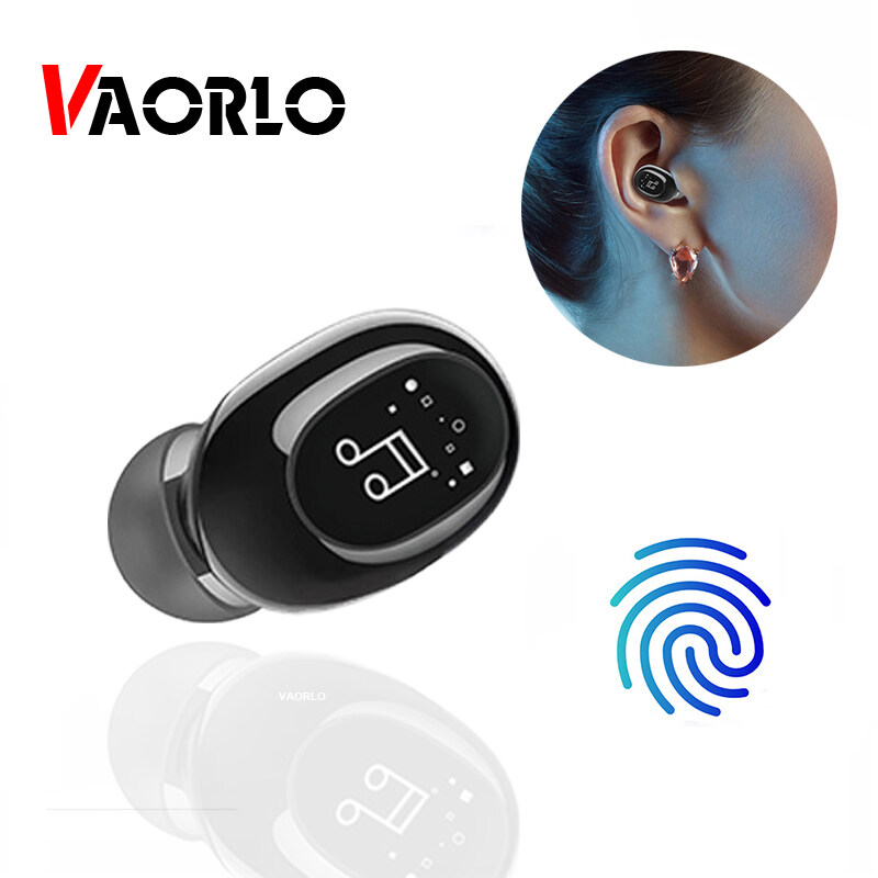 VAORLO Tai Nghe Không Dây Mini Vô Hình Trong Tai, Tai Nghe Bluetooth Tai Nghe Stereo Rảnh Tay, Tai Nghe TWS Kèm Micro