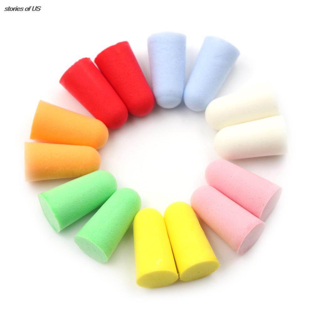 20pcs/10 Cặp Du Lịch Ngủ Nút Bịt Tai ngăn tiếng ồn giảm tiếng ồn Du lịch ngủ mềm giảm dần nút bịt tai bằng xốp