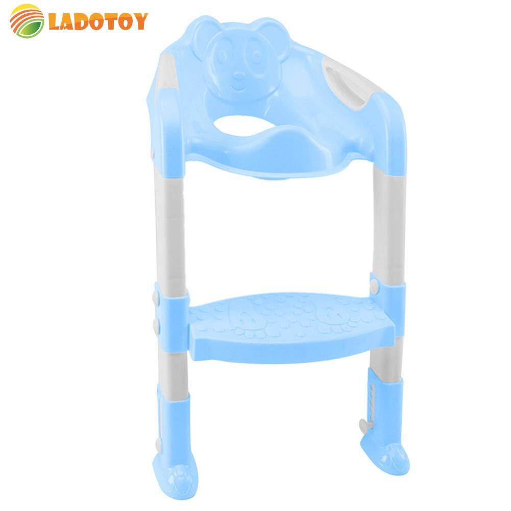Folding Baby Potty Training Seat Infant Toilet Seat with Adjustable Ladder