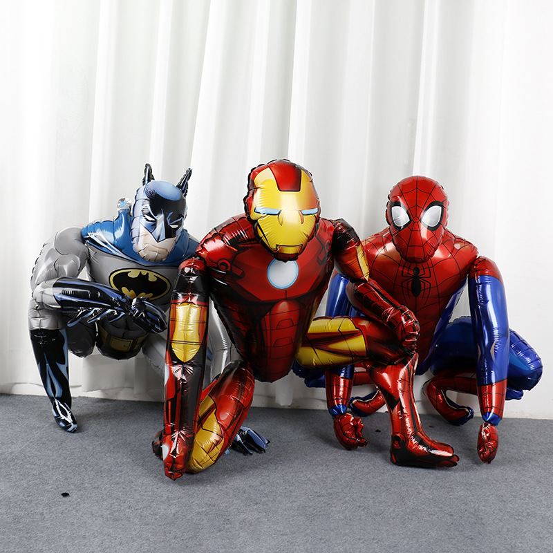 Vận chuyển nhanh 3D lắp ráp Spider Man chủ đề biểu ngữ cho sinh nhật bóng dụng cụ tiệc trang trí