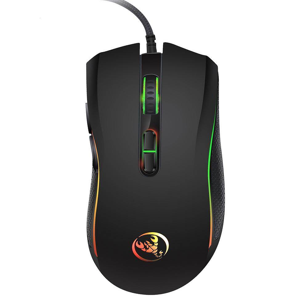 Chuột chơi game có dây hxsj a869, máy phát chuột máy tính quang học led 7 màu 3200dpi 7 nút chuột chơi game, dành cho game thủ chuyên nghiệp