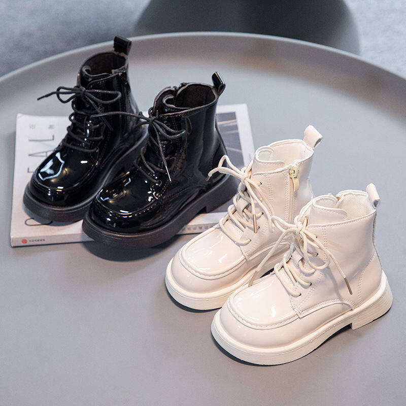 Children's shoes in winter, children's shoes, girls' Martin boots, single boots, boys' 6-2 year old children's English style small leather shoesXingTai