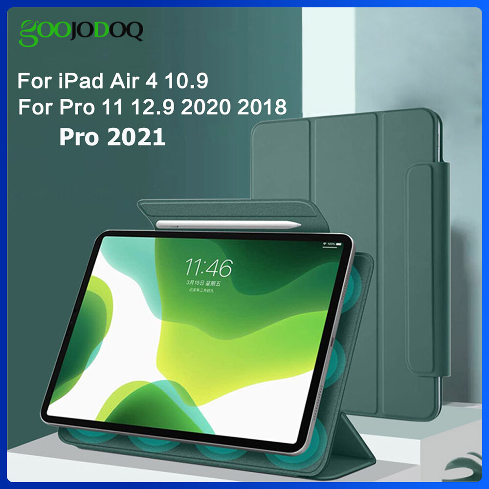 Ốp iPad Từ Tính GOOJODOQ Ốp Cho iPad Pro 11 2020 2021 Ốp Pro 12.9 12 9 2021 Ốp Từ Tính Cho iPad Air 4 2020, Hỗ Trợ Sạc Apple Pencil