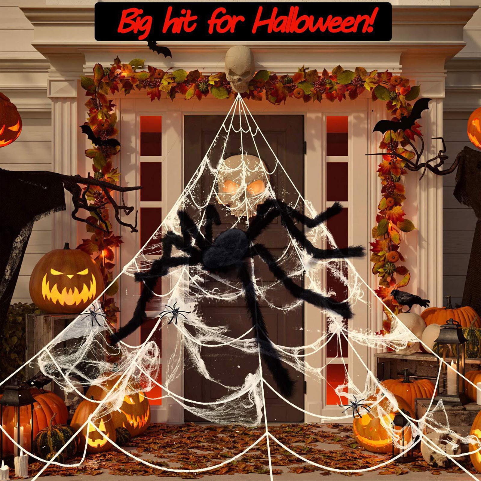 Pickmine nhện 30/75/125cm trang trí halloween đạo cụ ngôi nhà ma ám nhện sang trọng trang trí đáng sợ cho trong nhà ngoài trời