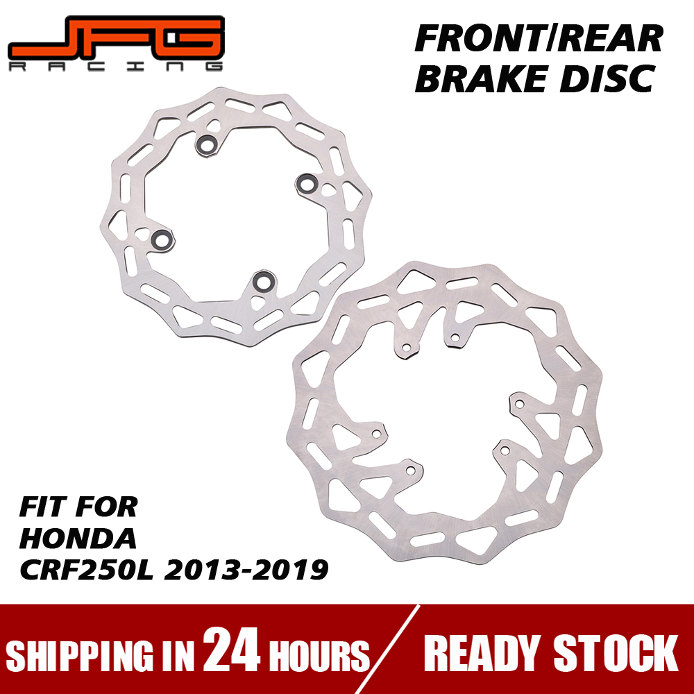 JFG Xe Gắn Máy Đua Tin Tức Phía Trước Và Phía Sau Phanh Đĩa Rotor Đối Với HONDA CRF250L CRF 250L 2013 2014 2015 2016 2017 2018 2019 Xe Đạp Bụi Bẩn Motocross Phụ Kiện