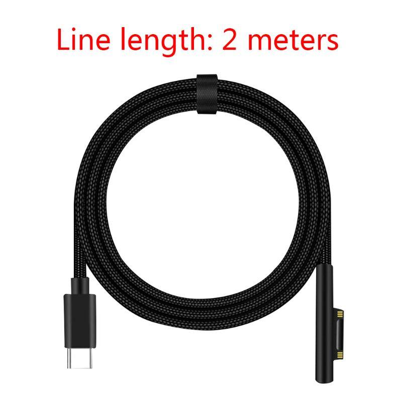 Bộ Chuyển Đổi Sạc Nguồn Loại C 15V 3A PD Cáp Sạc Nhanh Cho Micro-soft Surface Pro 3 4 5 6 GO 0.5/1/1.5/2M