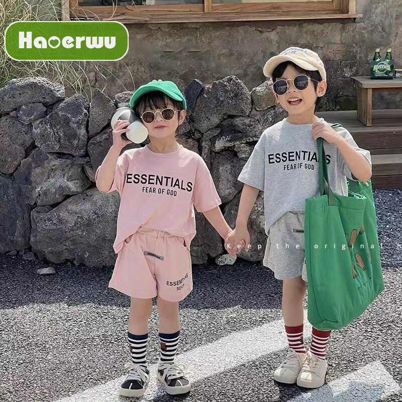 JOYNCLEON Áo thun ngắn tay bé trai và bé gái quần áo thể thao trẻ em quần soóc thường ngày cho bé thời trang