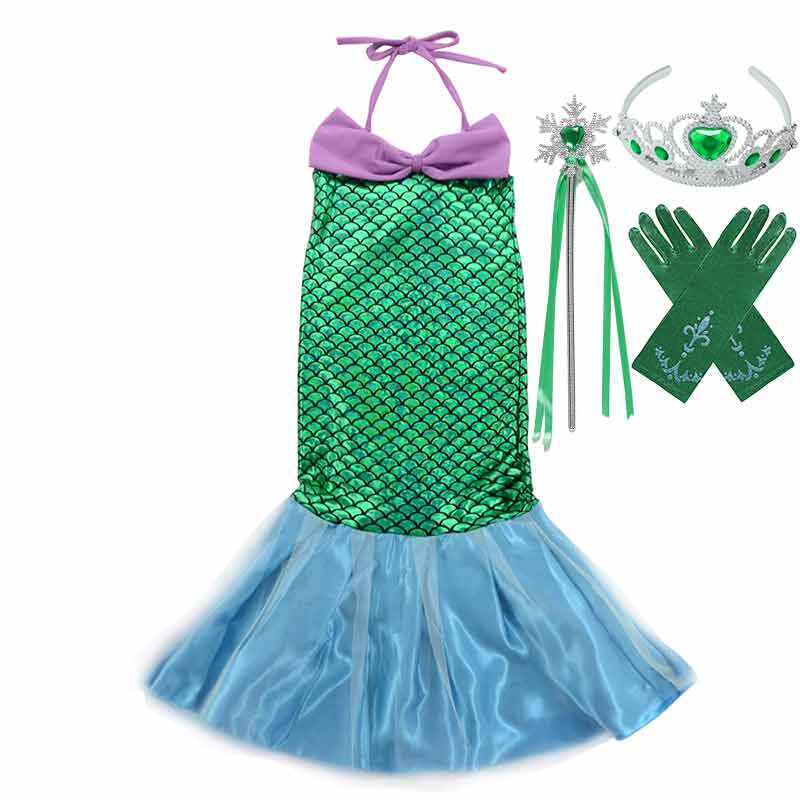 Váy Ariel Nàng Tiên Cá Công Chúa Bé Gái Trang Phục Hóa Trang Halloween Cho Trẻ Em Trang Phục Tiệc Sinh Nhật Lễ Hội Cho Trẻ Em Váy Mùa Hè