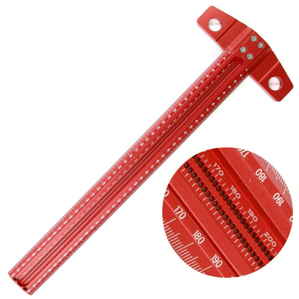 Woodworking Scribe 300-600mm T-type Ruler Scribing ruler Aluminum alloy Line Drawing Marking Gauge DIY Measuring Tools