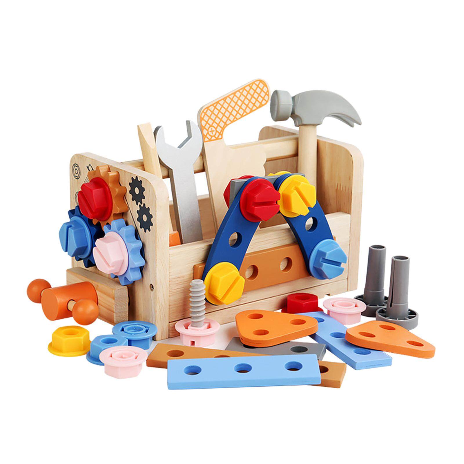 Kids Tool Set Tool Set Develops Fine Motor Skills Pretend Play Construction Toy Toddler Tool Set with Tool Box for Kids Boy