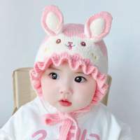 Mũ Len Dệt Kim Dày Hoạt Hình 0-24M Mũ Tai Thỏ Mùa Đông Cho Bé Trai Bé Gái Dễ Thương Mũ Len Trùm Đầu Cho Trẻ Sơ Sinh Ấm Áp Tai Thỏ