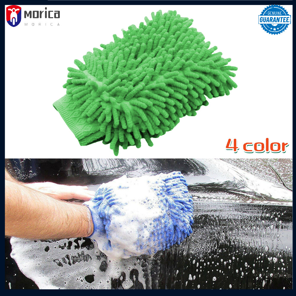 [Sunydeal】 1 Chiếc Găng Tay Lau Rửa Xe Hơi Đa Năng Phụ Kiện Xe Hơi Sợi Nhỏ Chenille Microfiber Găng Tay Lau Rửa Xe Hơi Dụng Cụ Làm Sạch