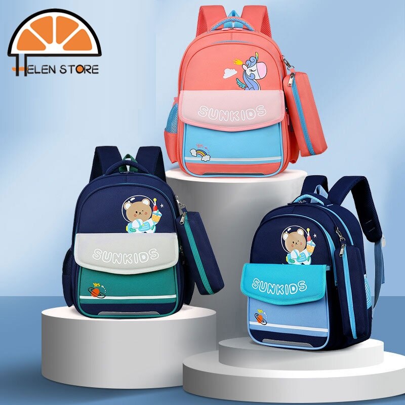 Hs cặp đi học sức chứa lớn ba lô thẻ mẫu giáo ba lô
