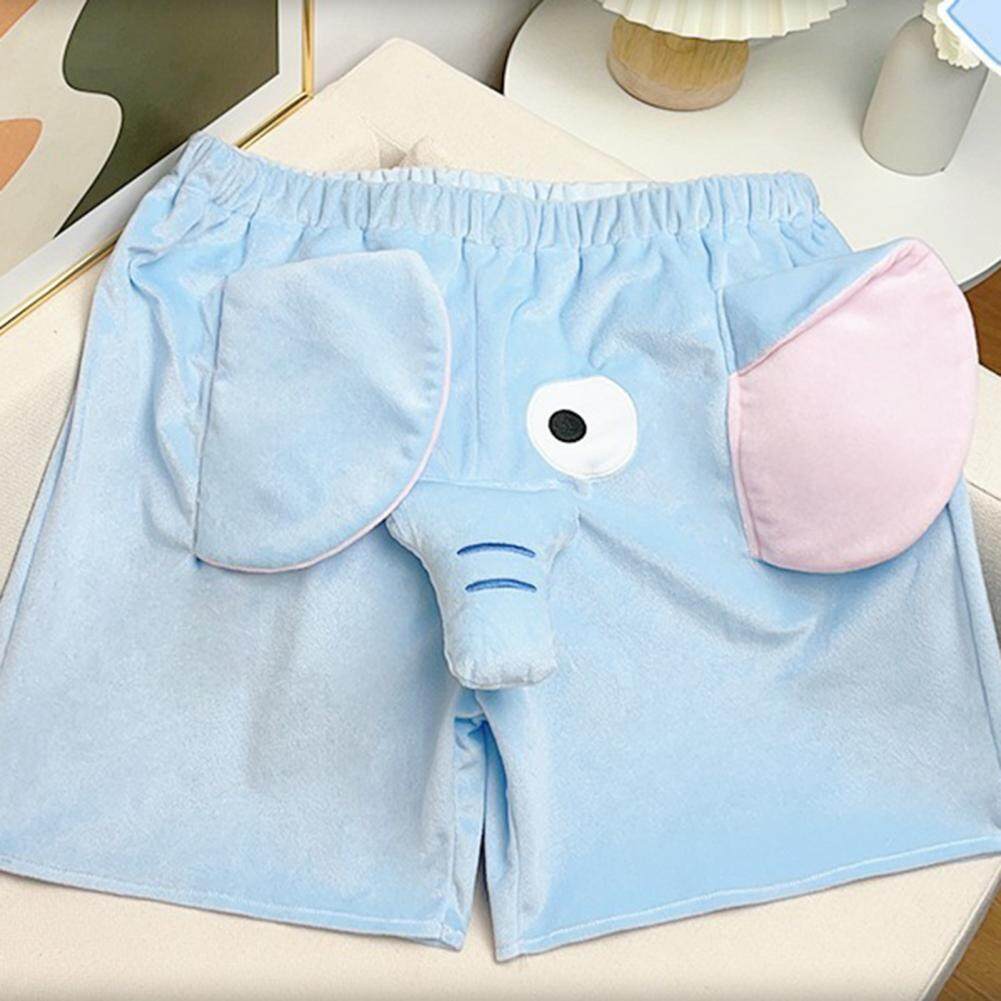 Lounge Pyjama Shorts 3d Ears Trunk Cartoon Lovely Elephant Loose Casual  Plush Sleepwear Summer Men Women Shot Pants Home Wear