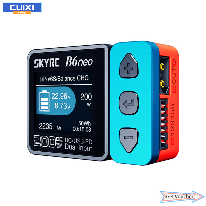 CUIXI SKYRC B6neo Intelligent Charger Power DC200W PD80W Multi-Function Smart Battery Balance Charger Discharger