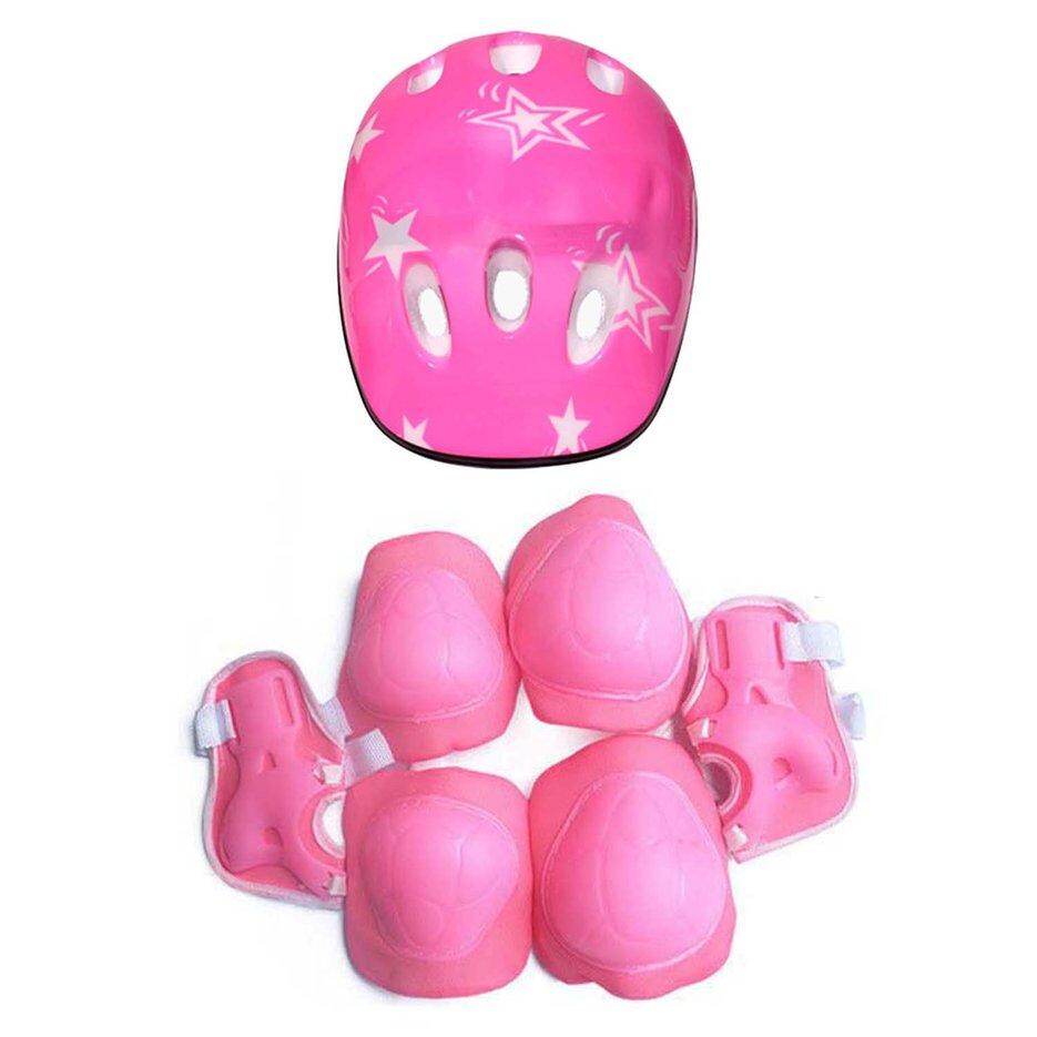 Bộ đồ bảo hộ 7 món dùng để bảo vệ khuỷu tay và đầu gối dành cho bé khi đi xe đạp và trượt patin - INTL