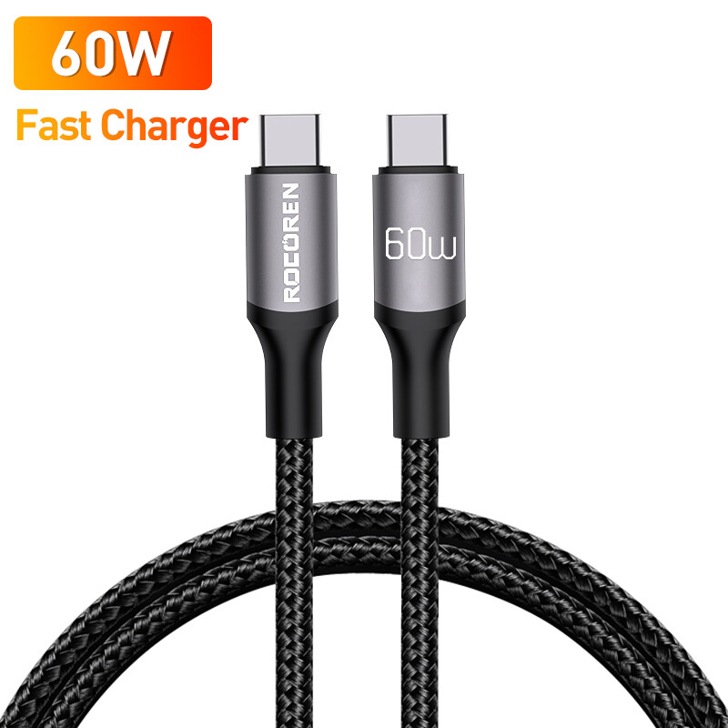 Rocoren 3M 240W 100W USB C To USB Type C Cable PD 3.1 100W Fast Charging Charger Cable For MacBook P