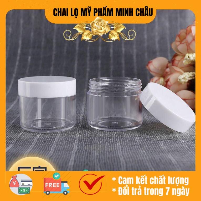 [Combo 10sp] Hủ nhựa 20g nắp trắng / hủ chiết kem / chai lọ chiết mỹ phẩm