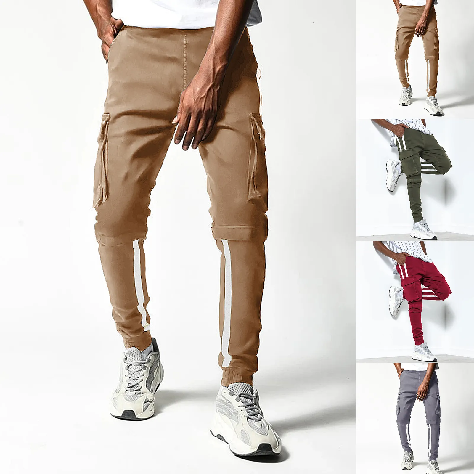 mens striped cargo pants