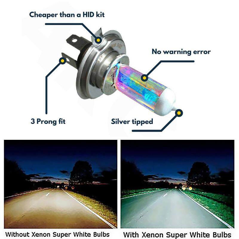 Trắng-Nhiều Màu H4 100W 8500K Xenon Hid Hiệu Ứng Siêu Trắng Nhìn Đèn Pha Bóng Đèn 12V HMDUO