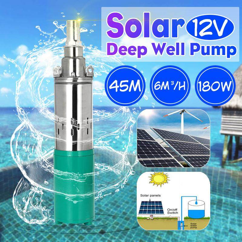 12V 45M Lift Max Flow 3M3/H Submersible Water Pump Solar Energy Deep Well Pump