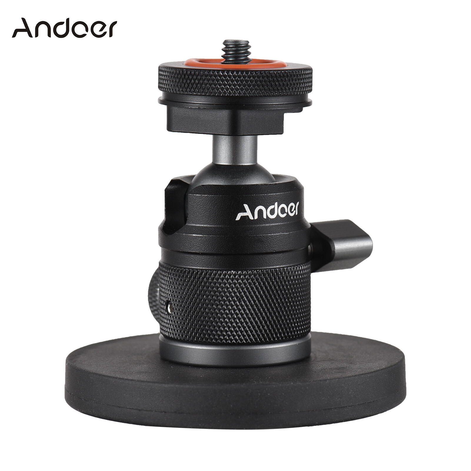 Vieline-andoer Đầu Chuyển Đổi Đầu Bi Sử Dụng Kép Mini Kết Nối Vít & Giày Lạnh 1/4 Inch Hợp Kim Nhôm Xoay 360 ° Với Đế Ma-Gnetic Nhỏ Chịu Tải 200G Cho Máy Ảnh Thể Thao