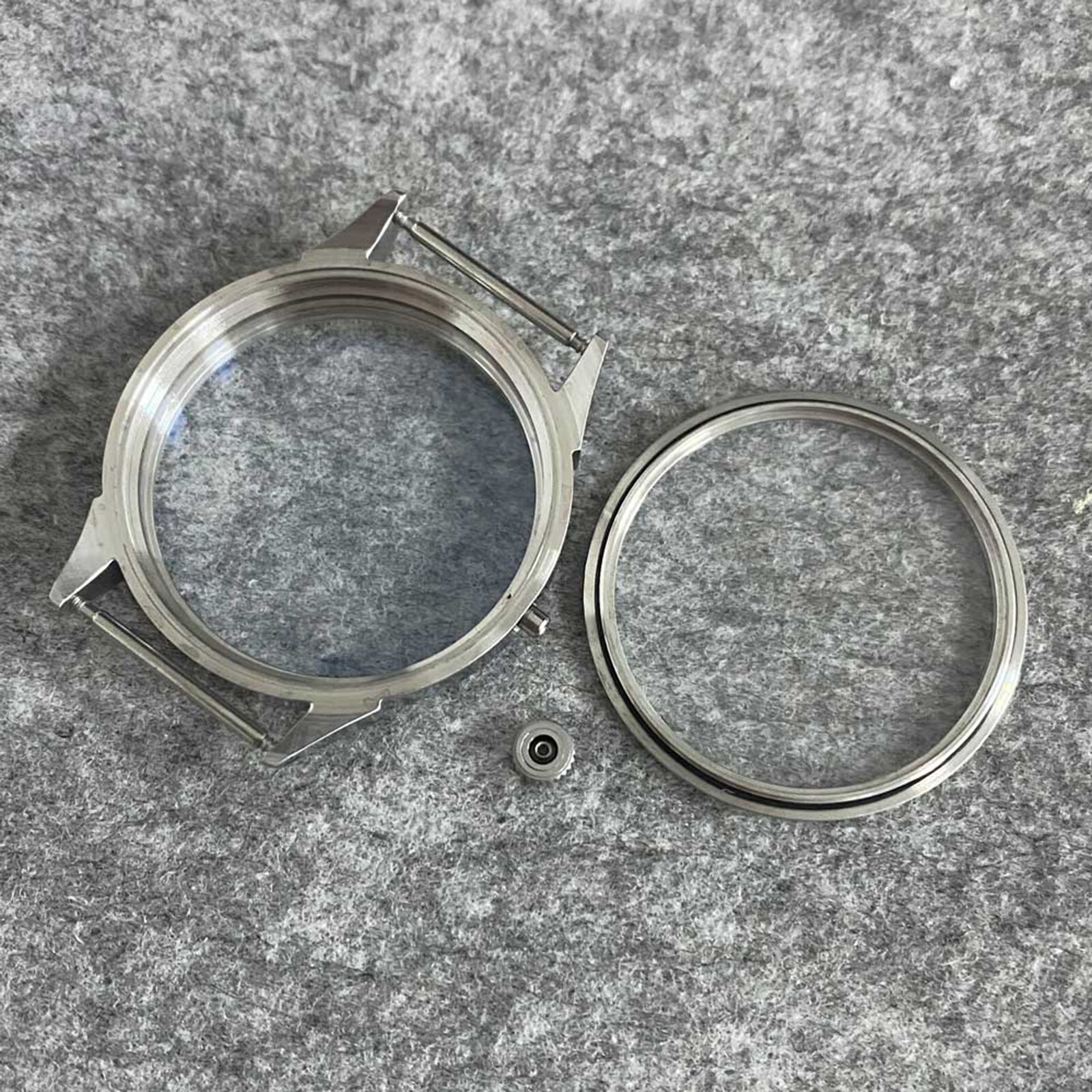 42MM Stainless Steel Watch Case Frosted Transparent Bottom Watch Case for ETA6497 ST36 Watch Movement