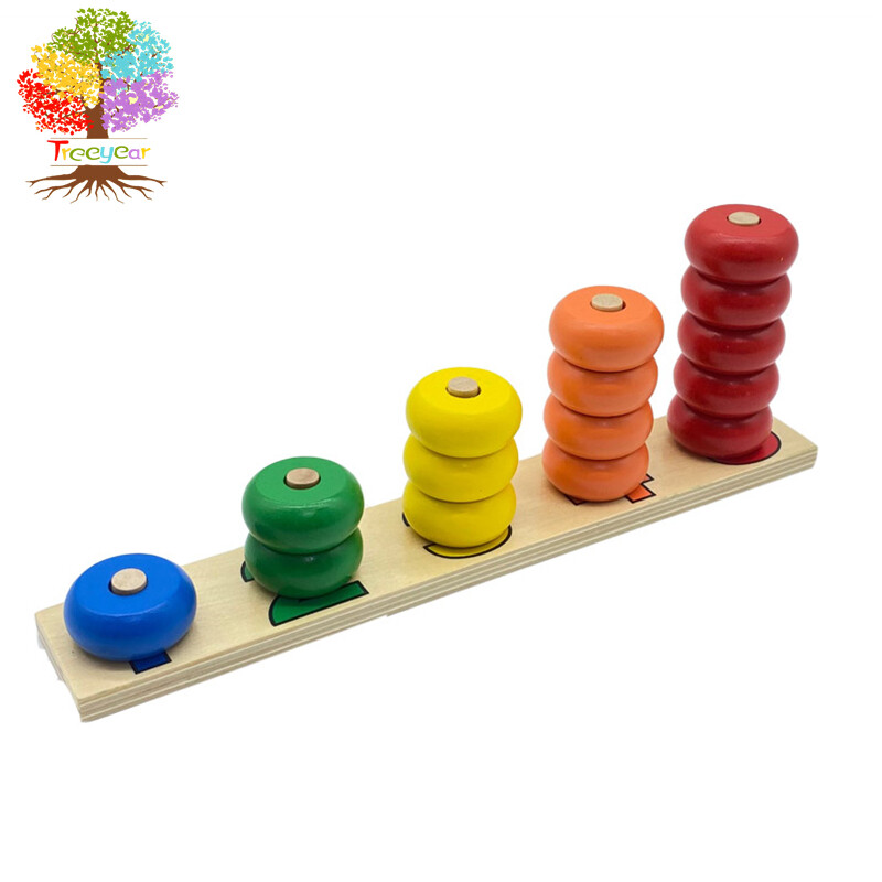 Treeyear đồ chơi trẻ em đĩa đếm montessori bảng phân loại xếp chồng đồ chơi giáo dục mầm non cho trẻ mầm non