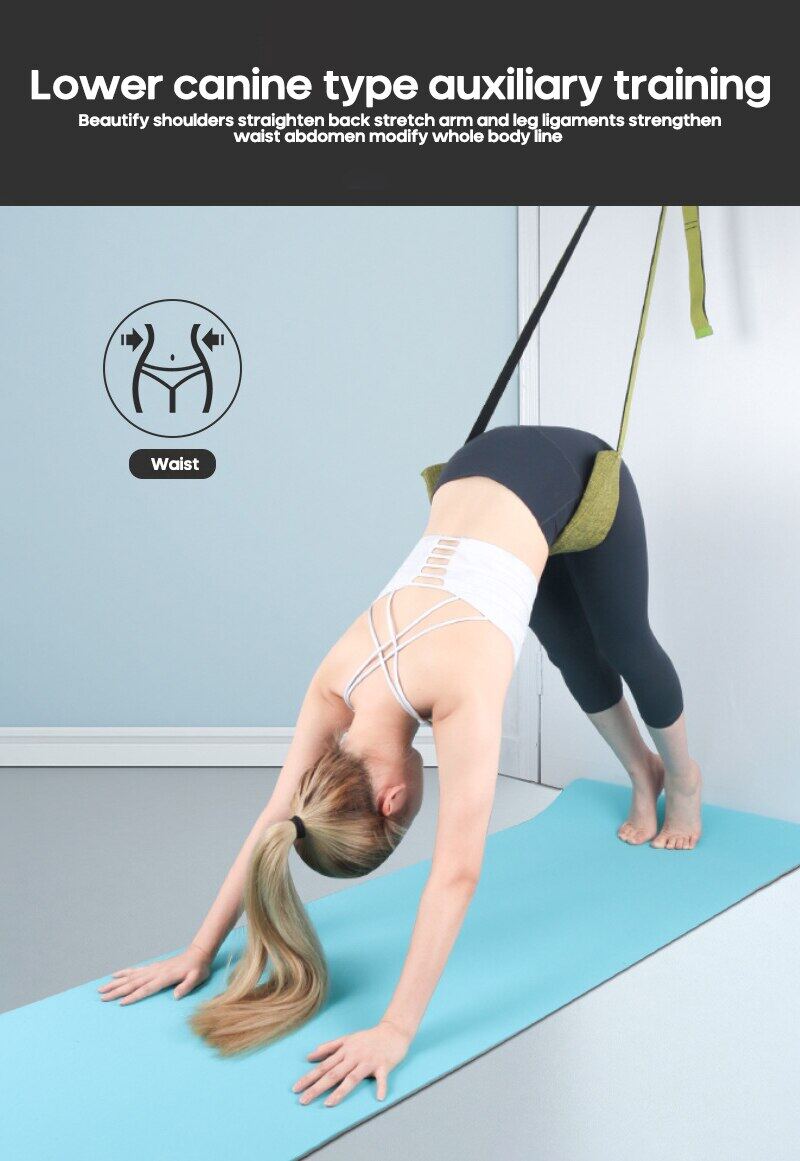 Door Flexibility Waist Stretching Strap Yoga Fitness Stretching Leg Pull