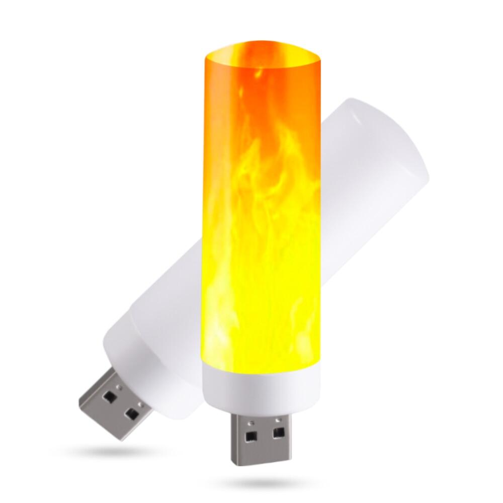 Đèn tạo không khí usb đèn nến nhấp nháy ngọn lửa led đèn sách để sạc dự phòng đèn cắm trại đèn hiệu ứng ngọn lửa