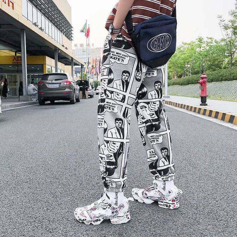Phong Cách Đường Phố Mùa Hè 2019, Truyện Tranh Lỏng Lẻo, Quần Hip Hop Chạy Bộ Chín PHÚT