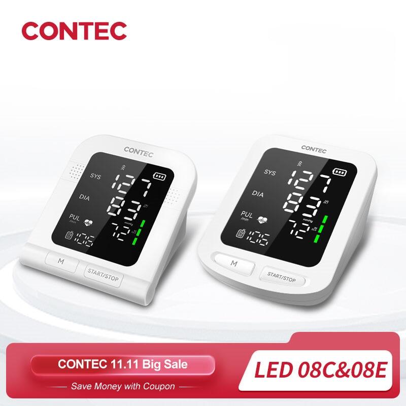 Contec xách tay kỹ thuật số tự động Máy đo huyết áp máy theo dõi huyết áp