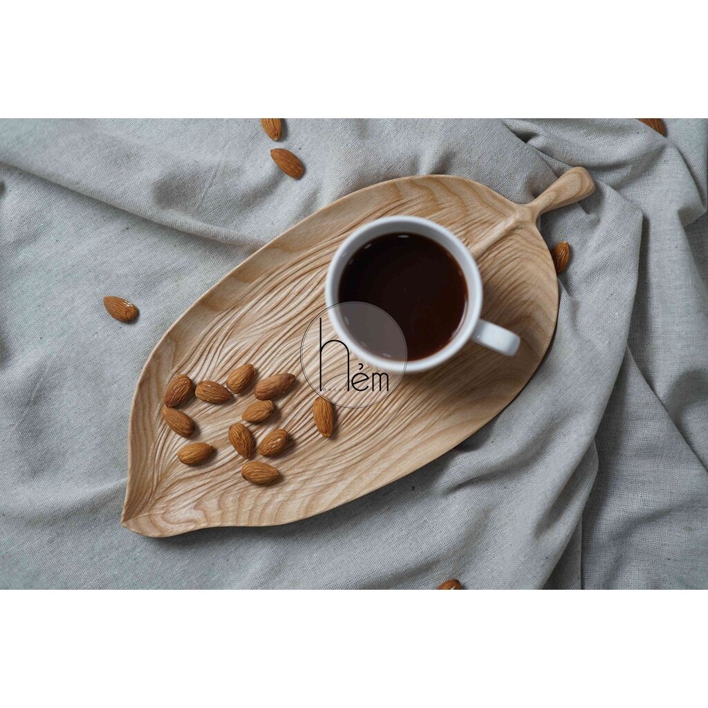 Khay Lá gỗ Tần Bì | Khay gỗ nguyên khối, khay trà bánh, cafe, phụ kiện chụp ảnh