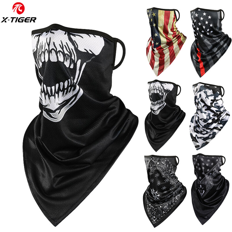 Khăn X-TIGER Khăn Che Mặt Đi Xe Đạp Bằng Lụa Lạnh Mùa Hè, Khăn Quấn Đầu Thoáng Khí Cho Nam Nữ Khăn Quấn Đầu Đạp Xe Chạy Bộ Chống Nắng
