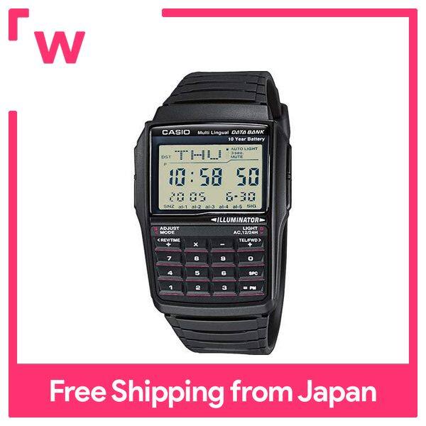 Casio] casio đồng hồ nam kỹ thuật số databank dbc-32-1a với hộp casio mẫu nước ngoài màu đen đen