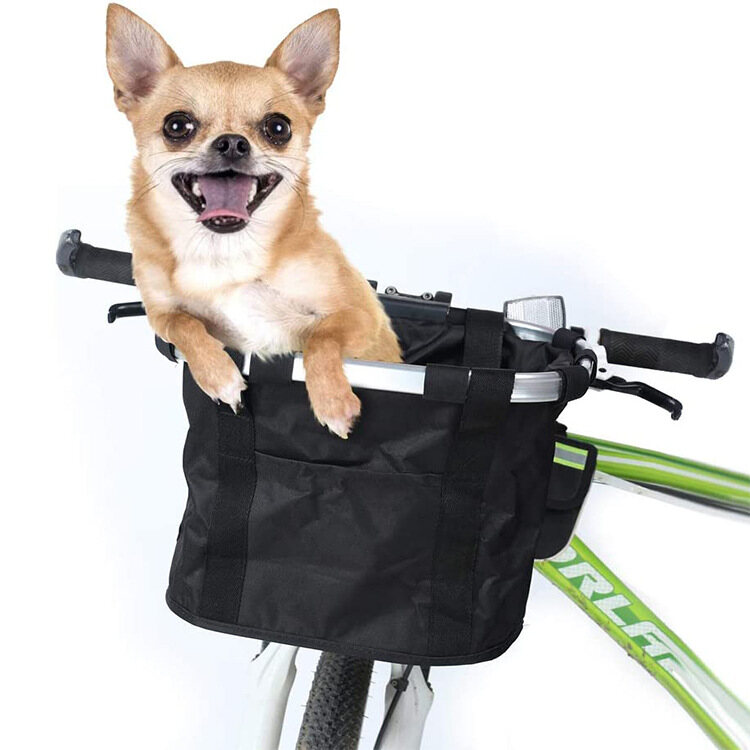 Outdoor bicycle front bag, pet basket, easy to assemble, foldable bicycle front bag