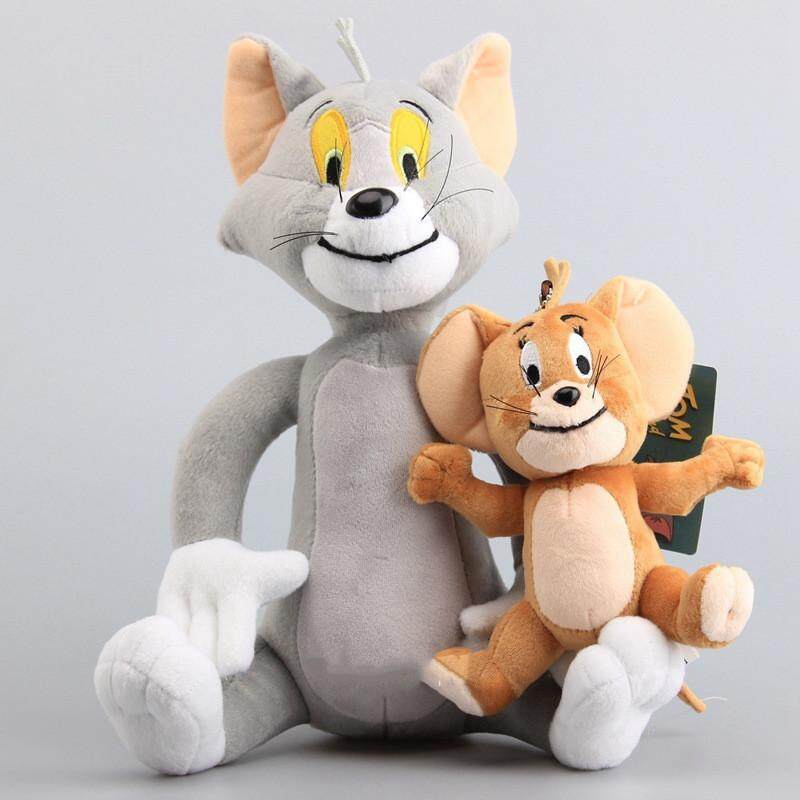 2pcs/set Cat and mouse Tom and jerry plush toy cartoon doll