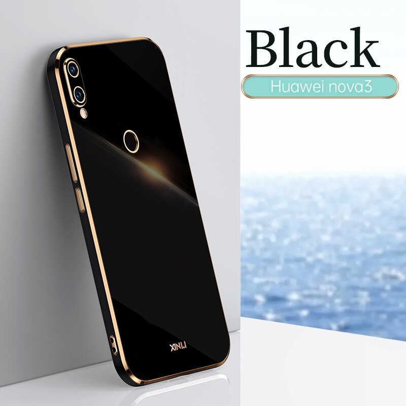 Ốp cho huawei nova 3 ốp mềm tpu silicon huawei nova 3i ốp lưng chống sốc mạ điện bảo vệ