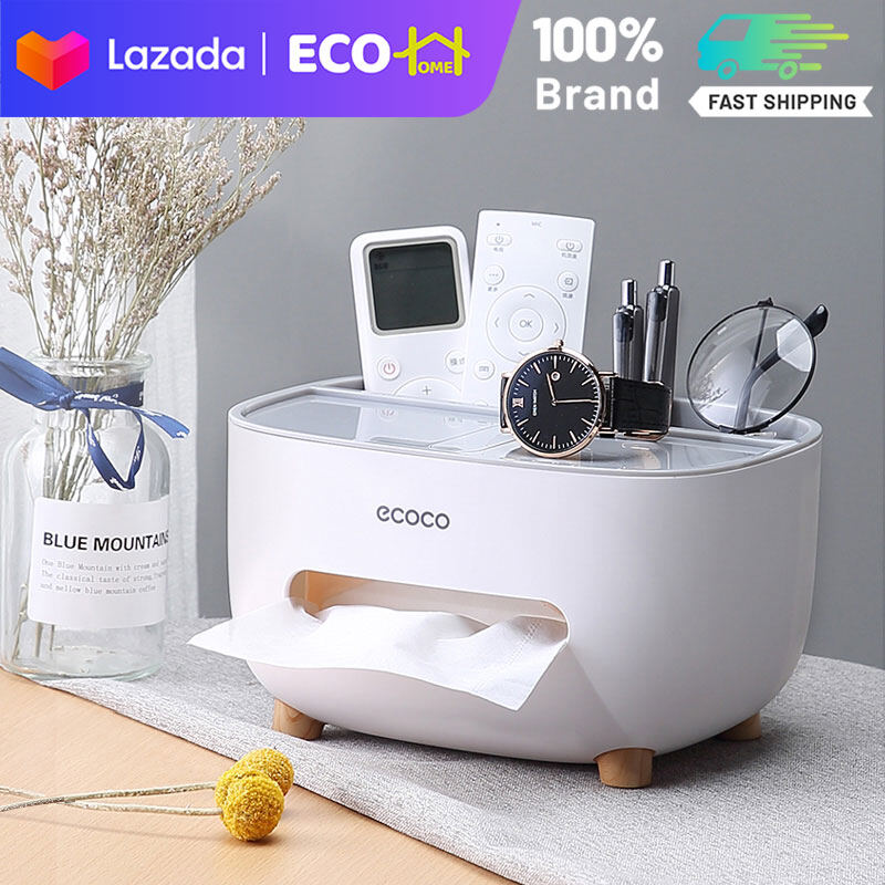 Hộp Đựng Khăn Giấy Để Bàn Thiết Kế Vỏ Sò Kép Phong Cách Bắc Âu ECO-HOME Và Hộp Đựng Điện Thoại Cho Phòng Tắm, Tủ Quần Áo Phòng Ngủ, Bàn Cạnh Giường, Sắp Xếp Đựng Đồ Gia Đình Để Bàn