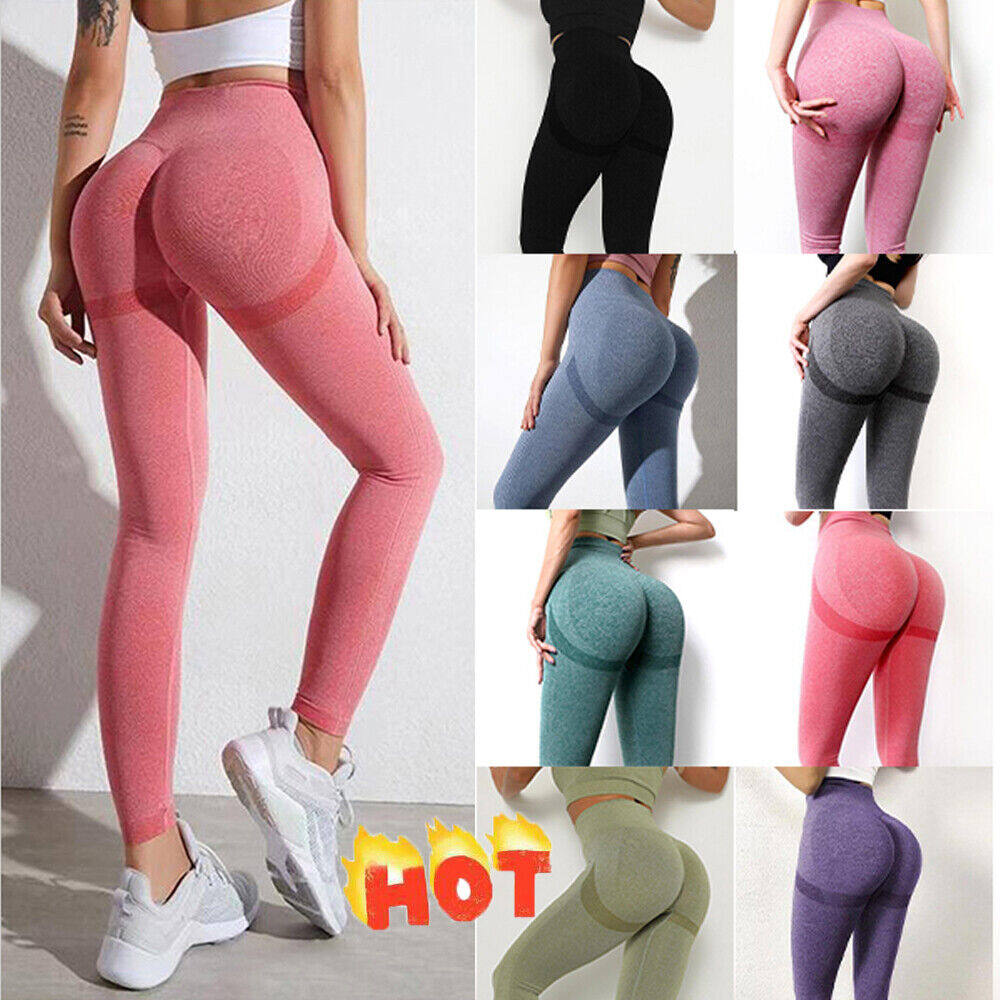 Quần legging tập yoga nâng mông không đường may cho nữ quần tập gym nâng mông cạp cao