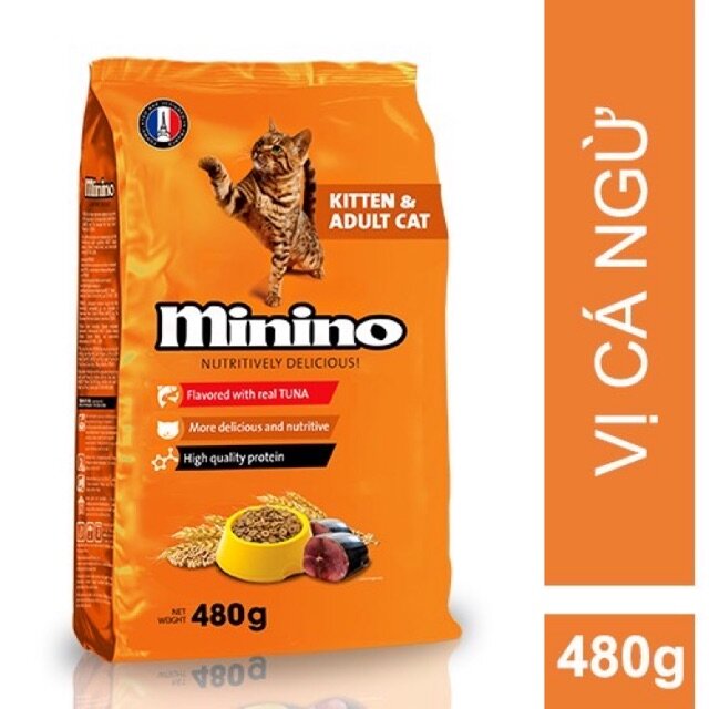 Thức ăn mèo minino 480g