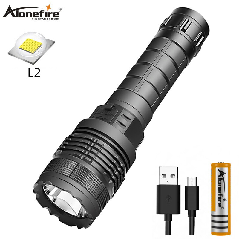 Alonefire X18 L2 Led Đèn Pin Chiến Thuật Không Thấm Nước Có Cổng Sạc USB Đèn Pin Torch Chiến Thuật Cơ Động Đèn