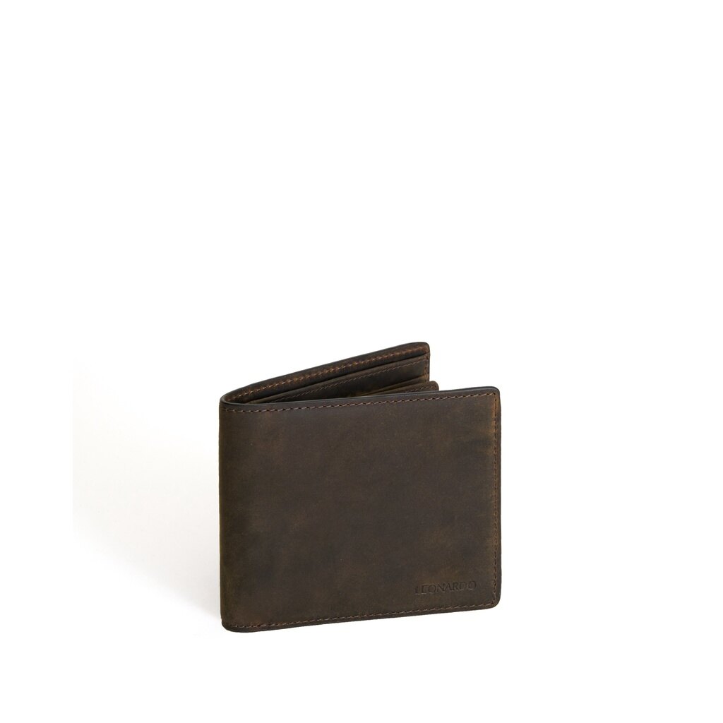 Ví nam Leonardo Amber da sáp nhập khẩu phong cách vintage